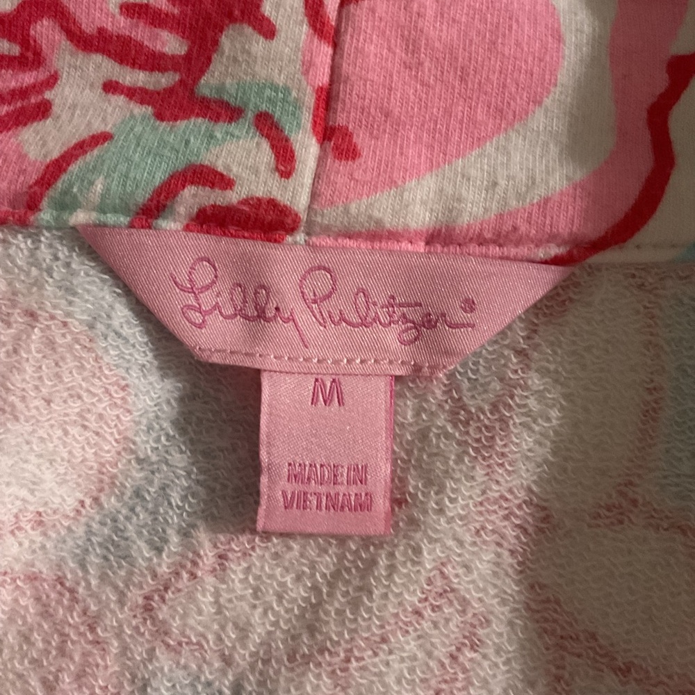 Lilly Pulitzer Breakwater Blue Lolita Skipper Popover Quarter Zip Sweatshirt‎ M - Picture 3 of 12